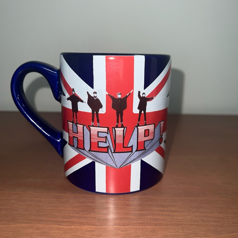 2010 Radio Days Beatles HELP Coffee Mug Cup. NWOT.